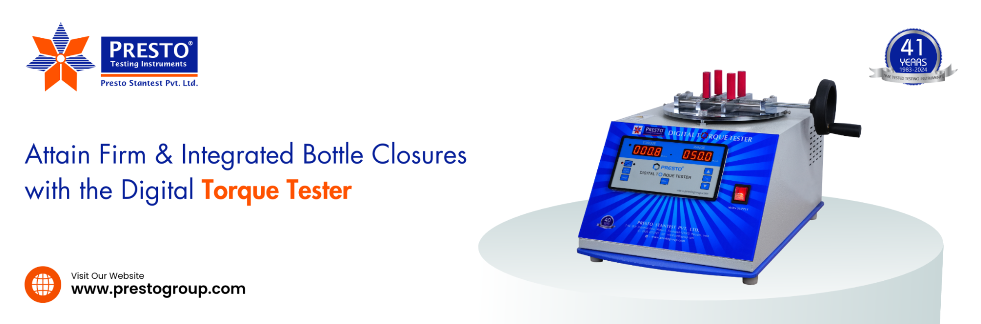 Attain Firm & Integrated Bottle Closures with the Digital Torque Tester